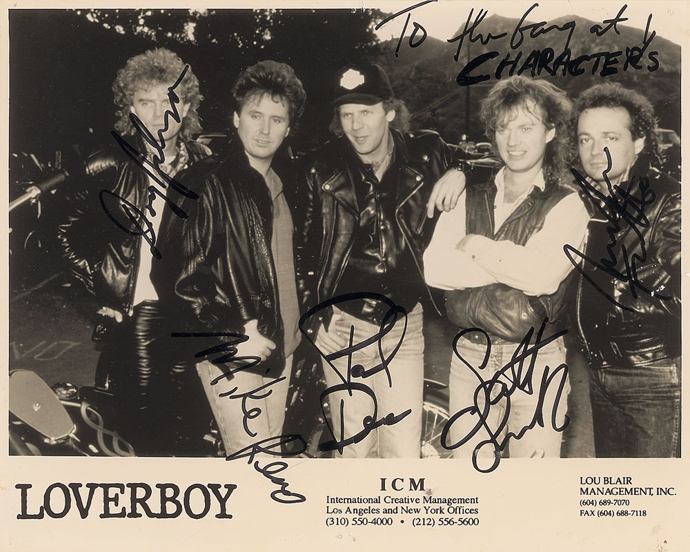 Lot #7526 Loverboy Signed Photograph