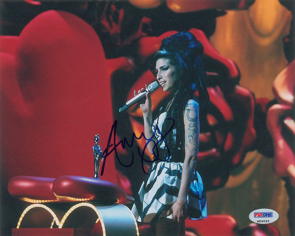 Lot #7536 Amy Winehouse Signed Photograph