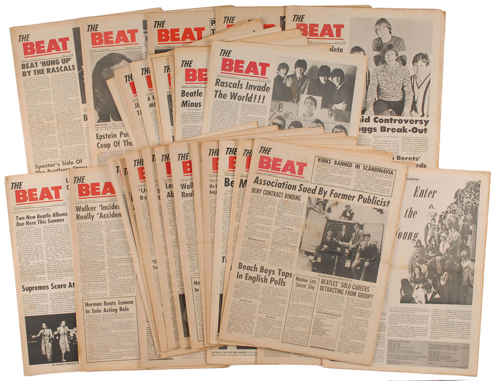 Lot #7280 Collection of 32 Teen Beat Newspapers