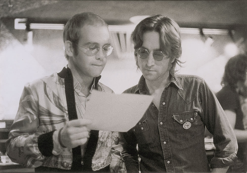 Lot #7063 John Lennon and Elton John Photograph
