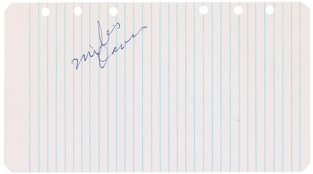 Lot #7188 Miles Davis Signature