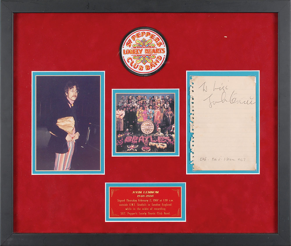 Lot #7034 John Lennon Signature