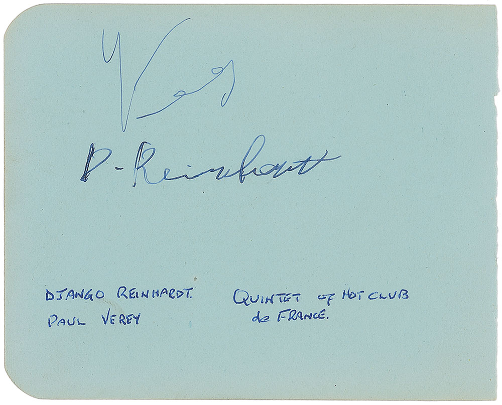 Lot #7175 Django Reinhardt Signature