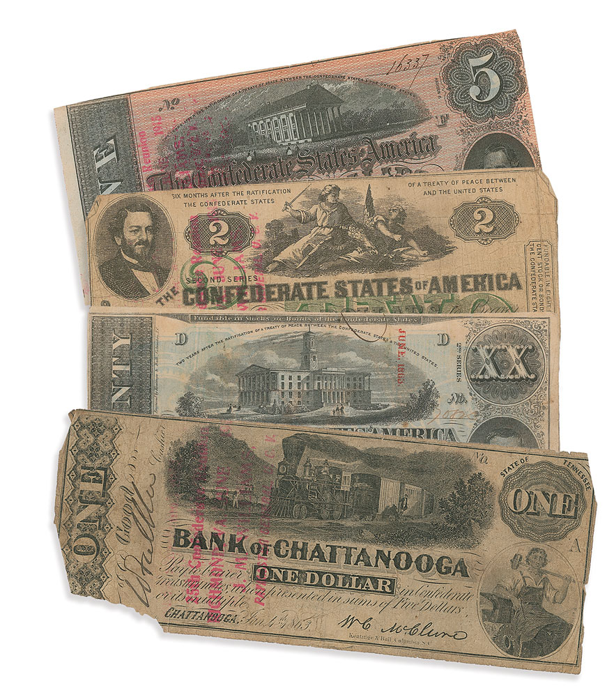 Lot #417 Confederate Currency