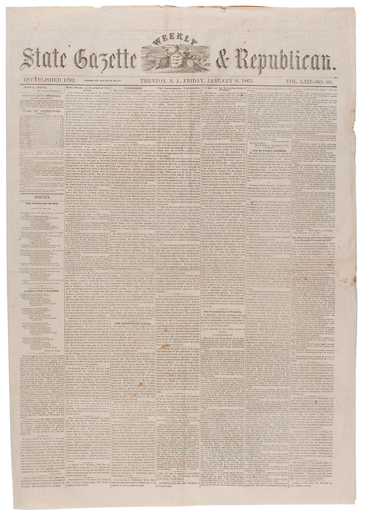 Lot #25 Emancipation Proclamation