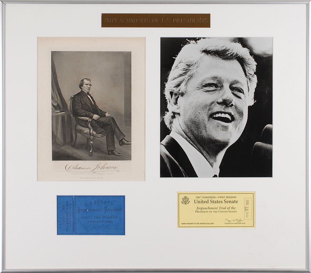 Lot #134 Andrew Johnson and Bill Clinton