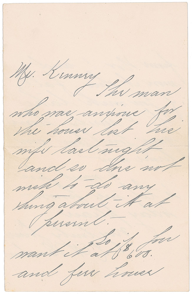 Lot #8090 Lizzie Borden Autograph Letter Signed