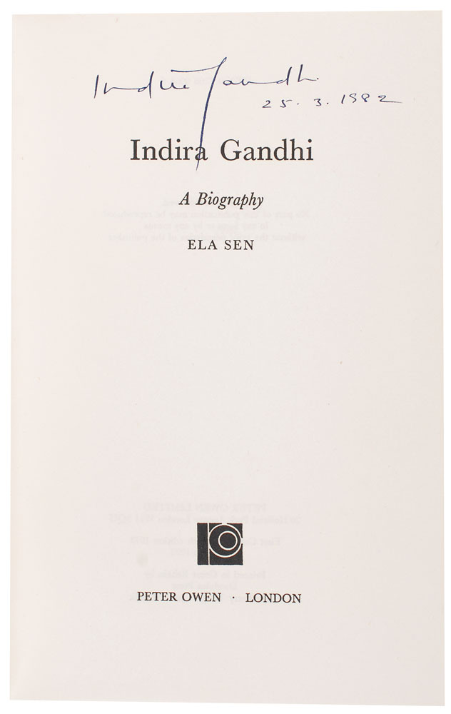 Lot #313 Indira Gandhi