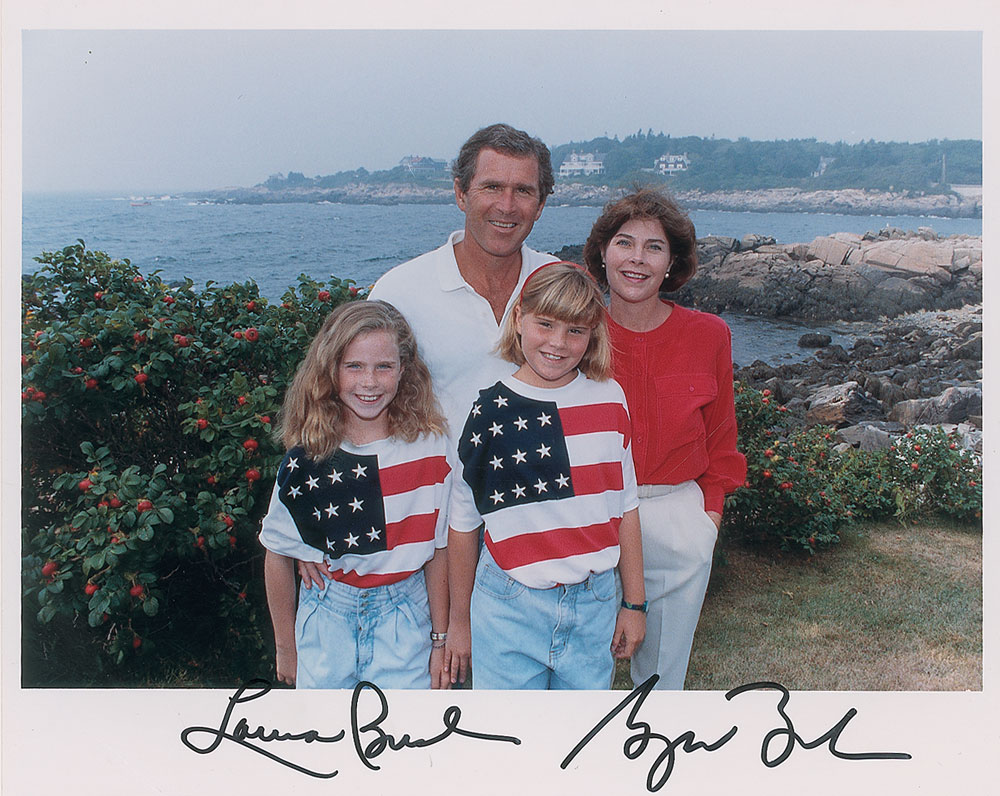 Lot #155 George W. and Laura Bush