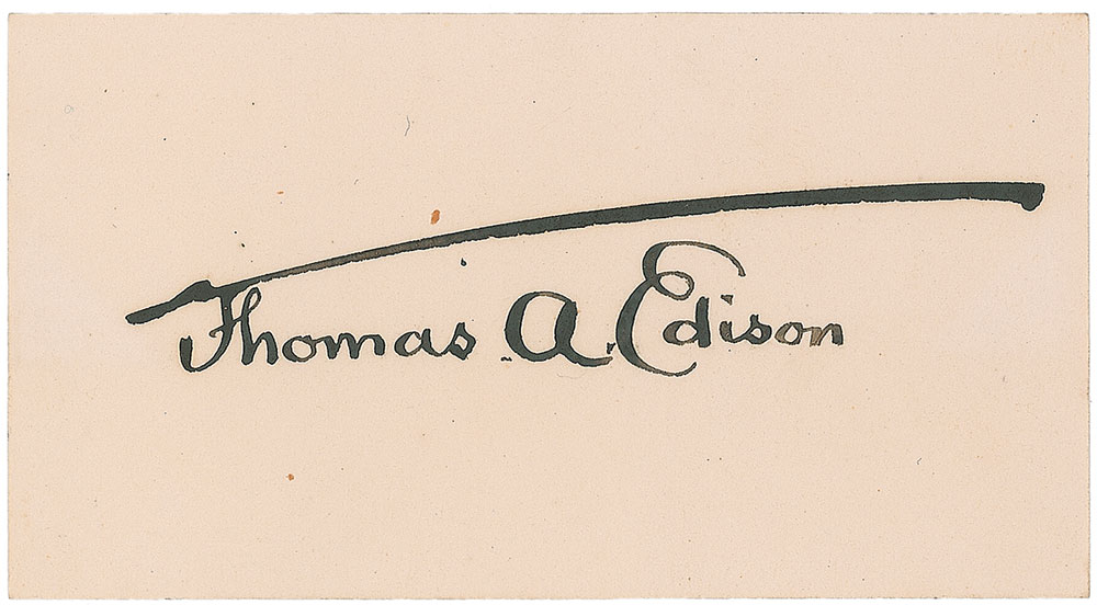 Lot #184 Thomas Edison