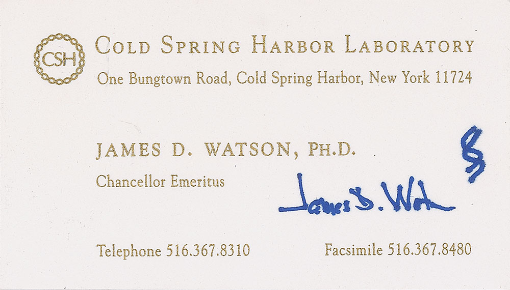 Lot #415 James D. Watson