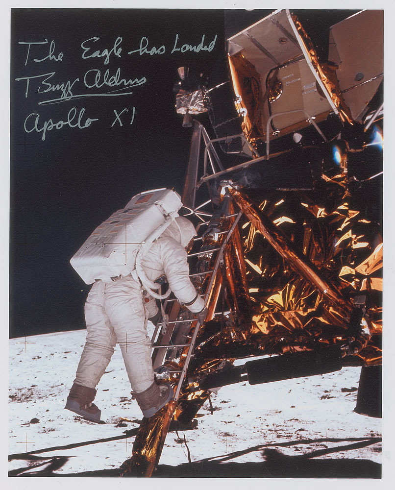 Lot #9297 Buzz Aldrin Signed Photograph