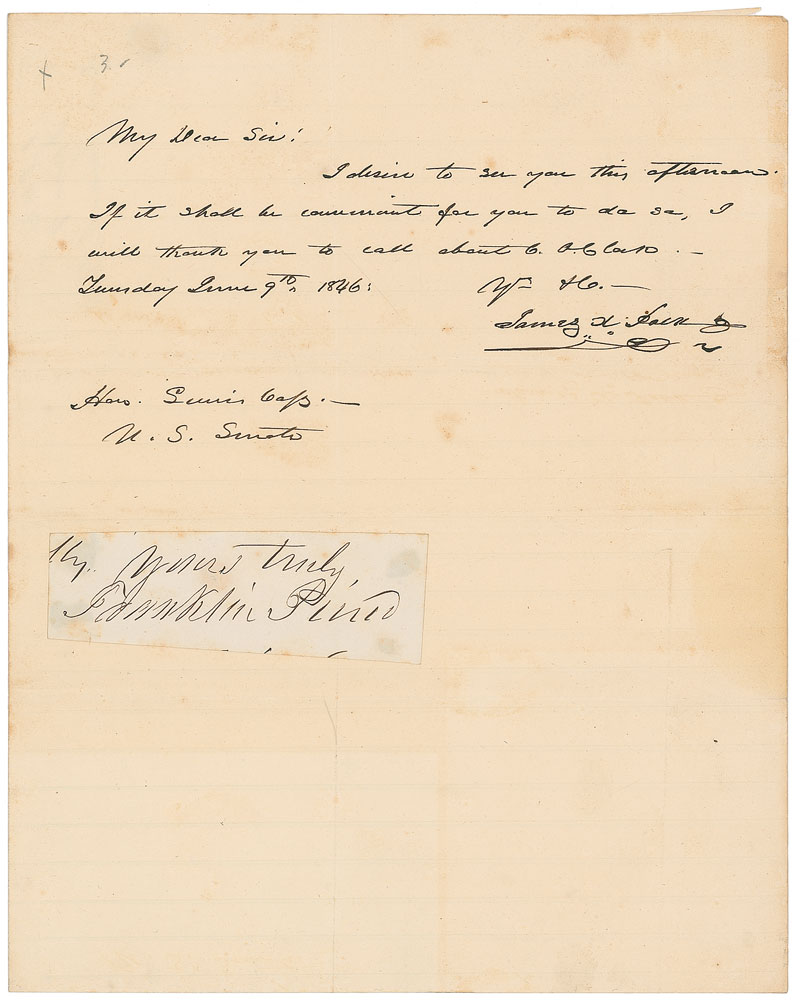 Lot #17 James K. Polk and Franklin Pierce