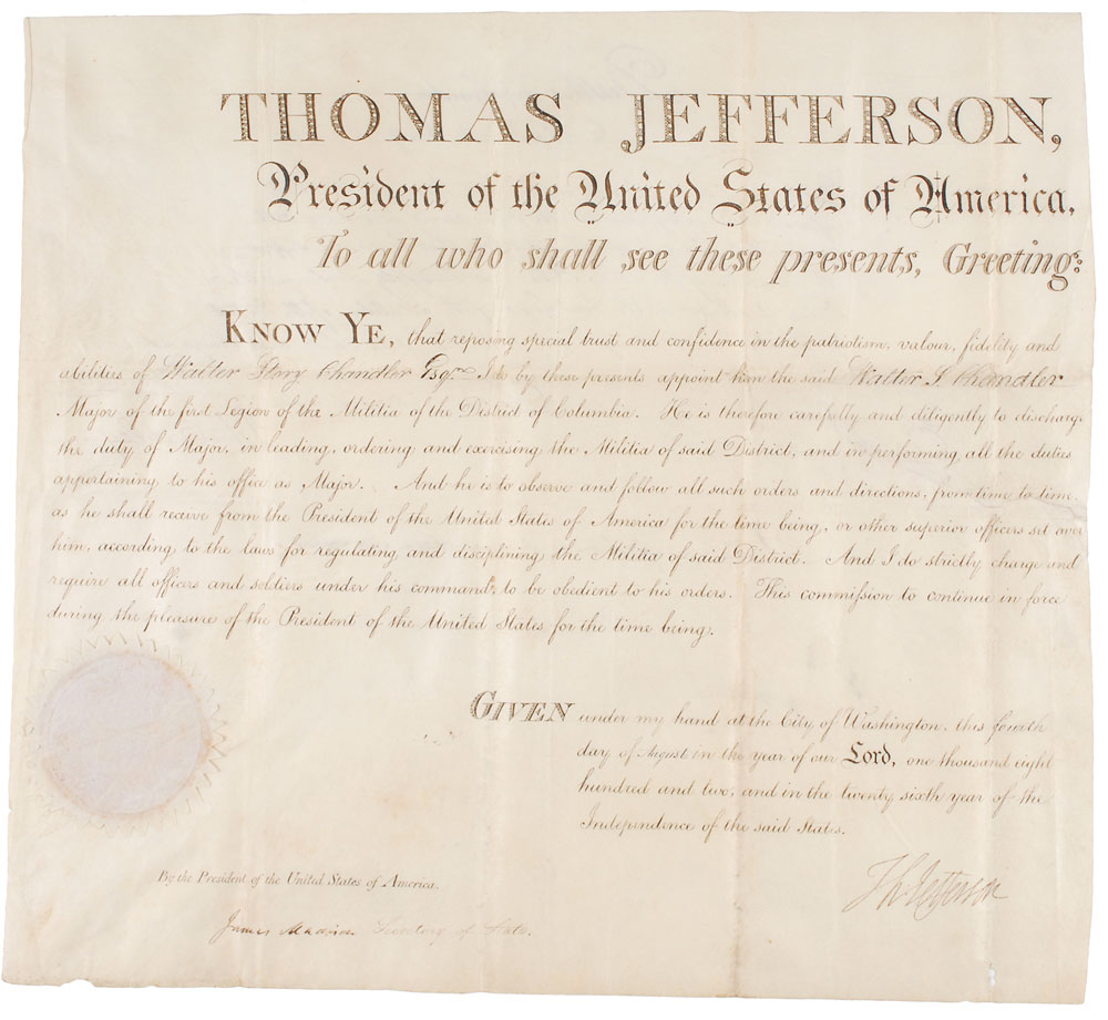 Lot #4 Thomas Jefferson and James Madison