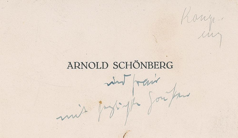 Lot #801 Arnold Schonberg