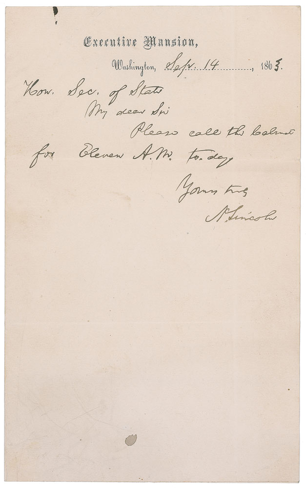 Lot #8025 Abraham Lincoln Autograph Letter Signed - Image 1