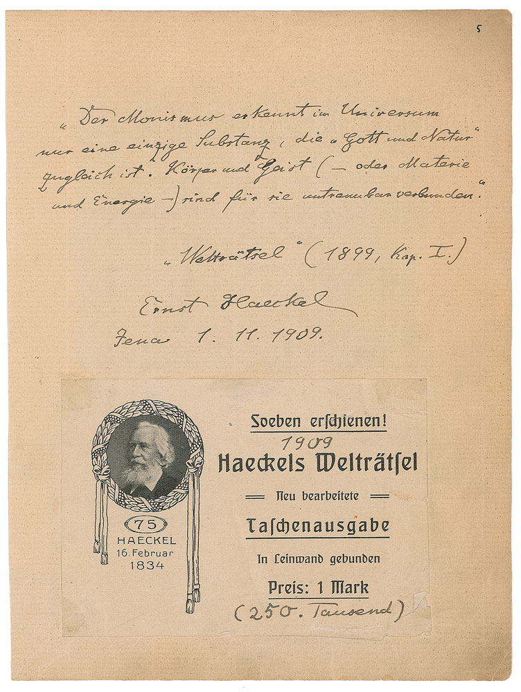 Lot #391 Ernst Haeckel