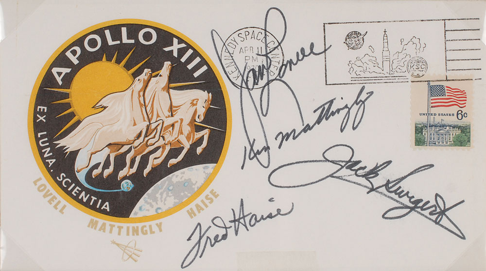 Lot #9365 Apollo 13 Signed Insurance Cover