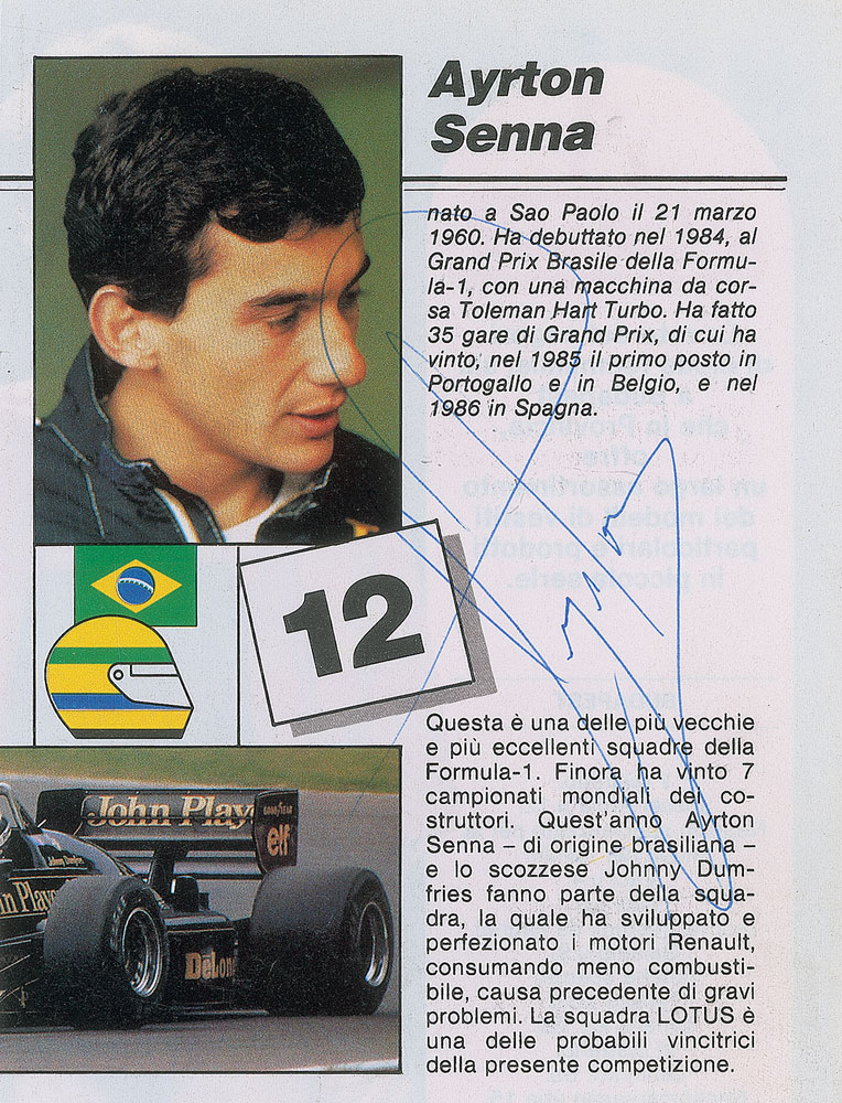 Lot #1119 Ayrton Senna