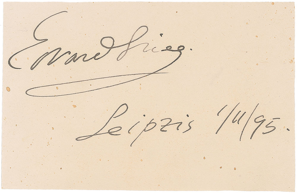 Lot #757 Edvard Grieg