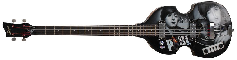 Lot #2028 Paul McCartney Signed Hofner Bass Guitar