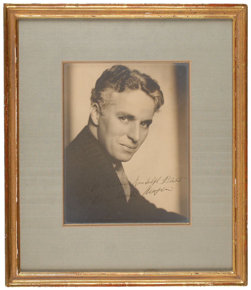 Lot #8102 Charlie Chaplin Signed Photo Inscribed