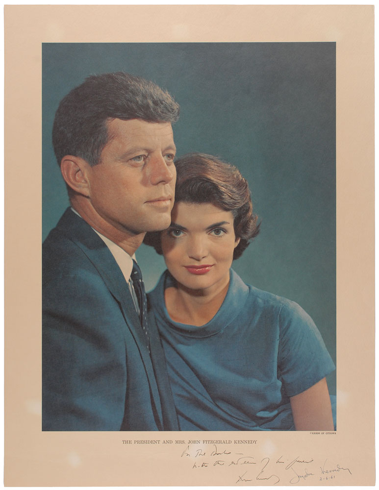 Lot #8002 John and Jackie Kennedy Oversized Signed Photographic Print