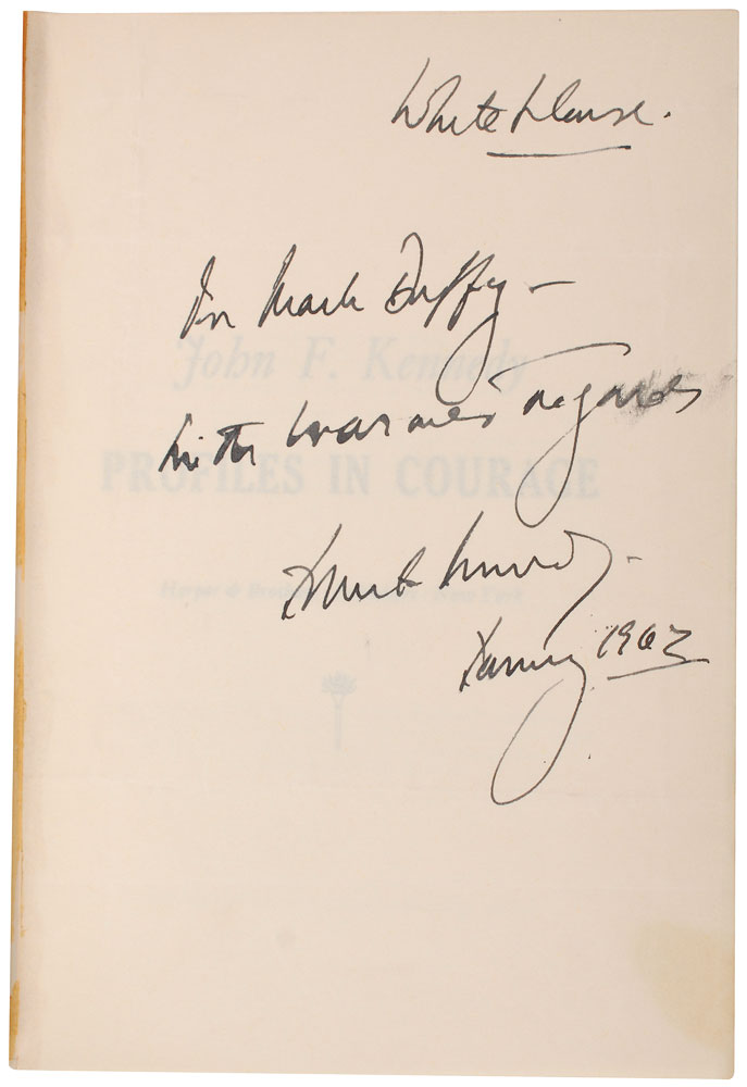 Lot #8008 John F. Kennedy Signed Profiles in Courage
