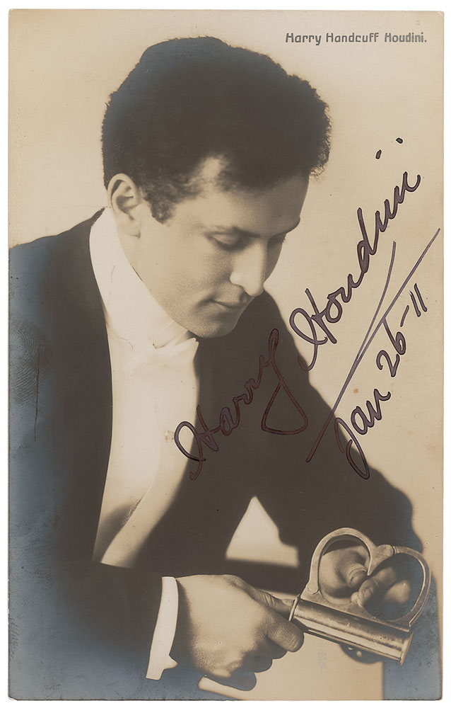 Lot #8100 Harry Houdini Signed Photograph