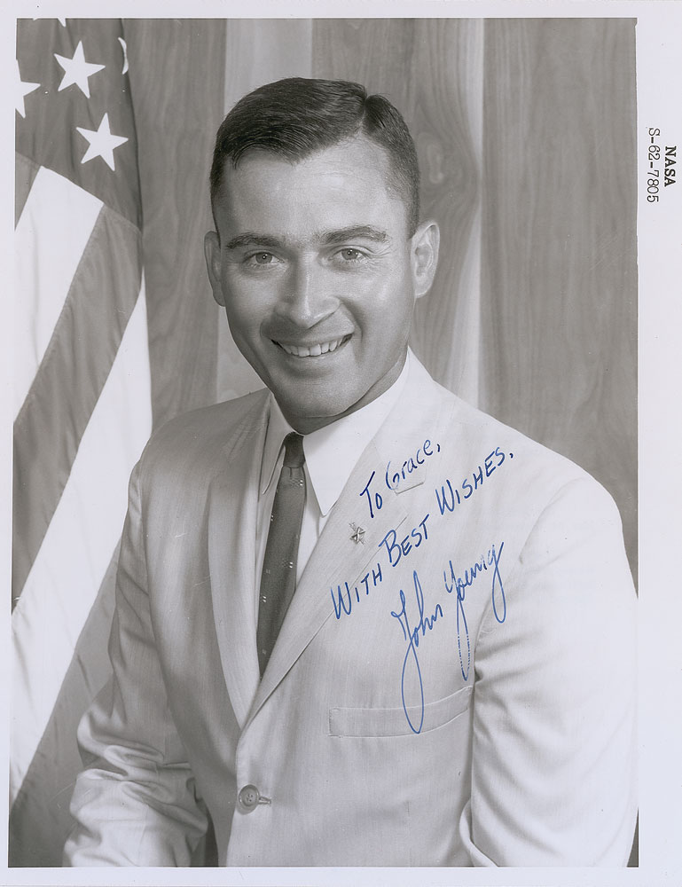 Lot #9104 Gemini 3: John Young Signed Photograph