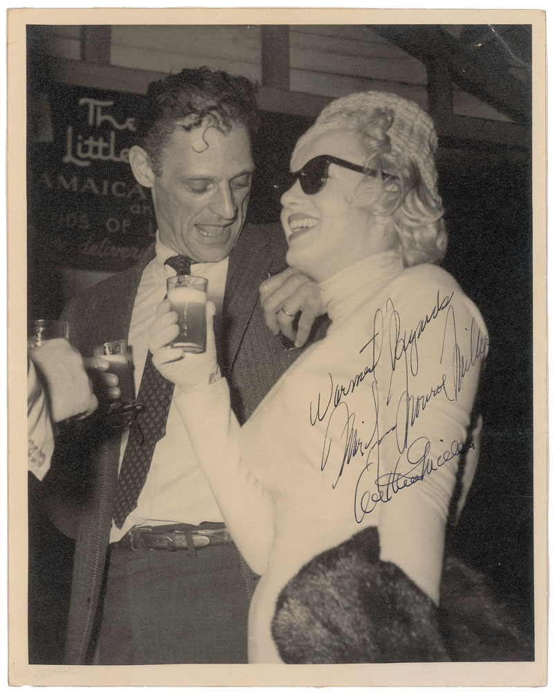 Lot #8109 Marilyn Monroe and Arthur Miller Signed