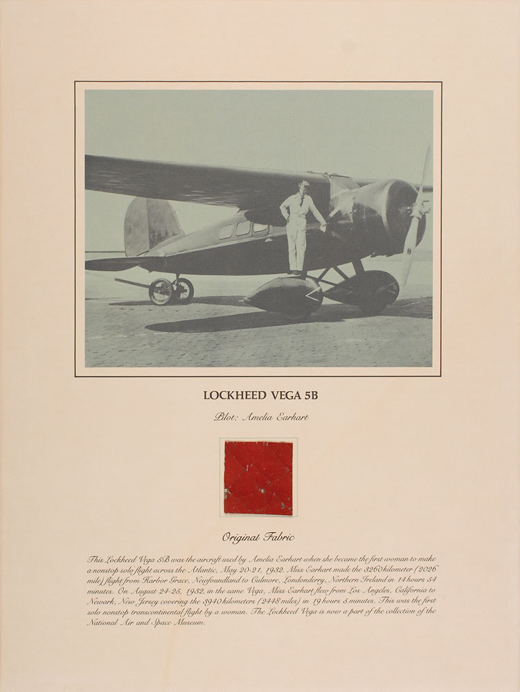 Lot #9010 Amelia Earhart Lockheed Vega 5B Wing Fabric
