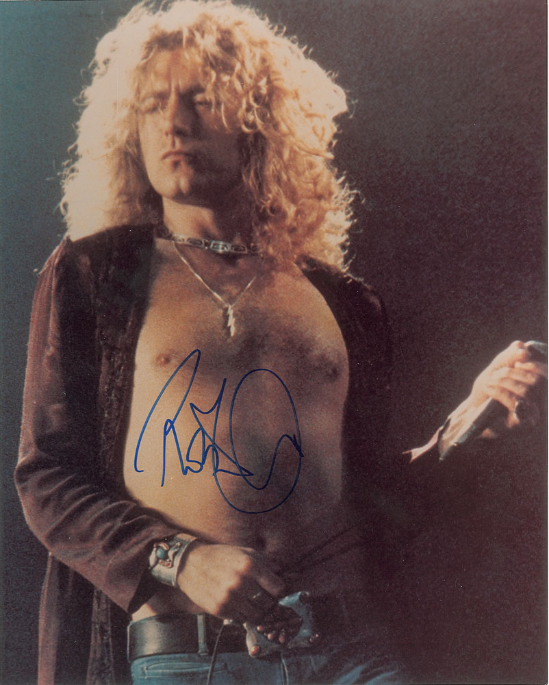 Lot #2148 Robert Plant Signed Photograph