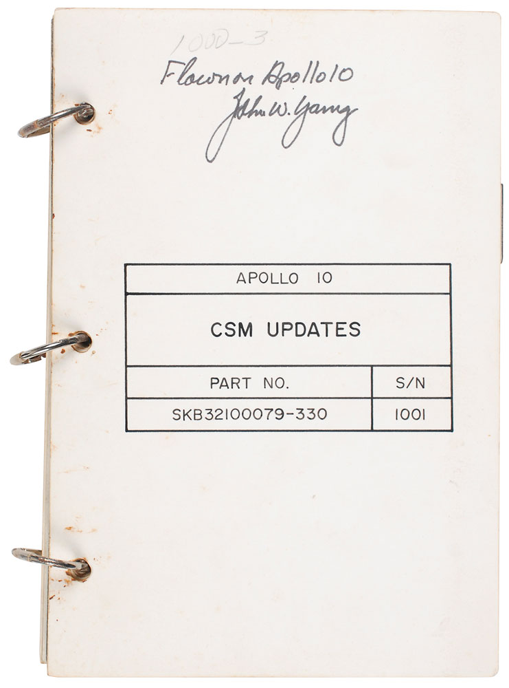 Lot #9258 John Young’s Apollo 10 Flown Checklist