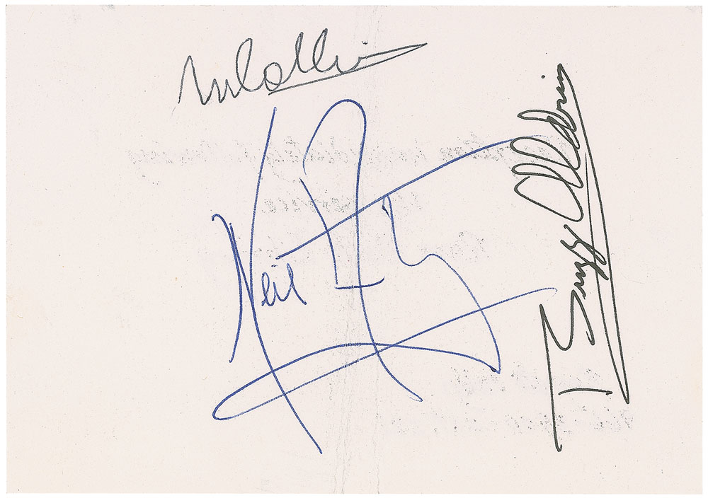 Lot #9277 Apollo 11 Signatures