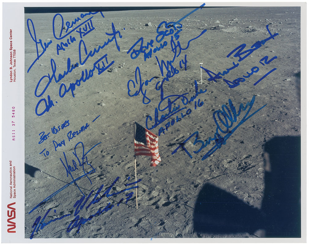 Lot #9193 Moonwalkers Signed Photograph