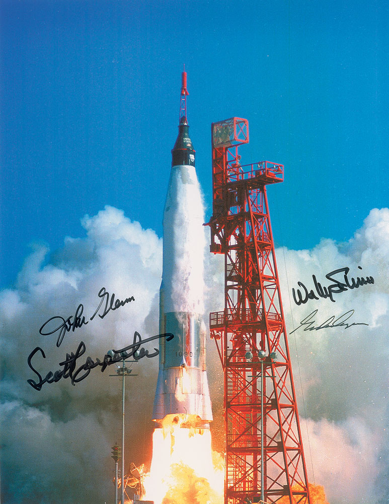 Lot #9090 Mercury Astronauts Signed Photograph