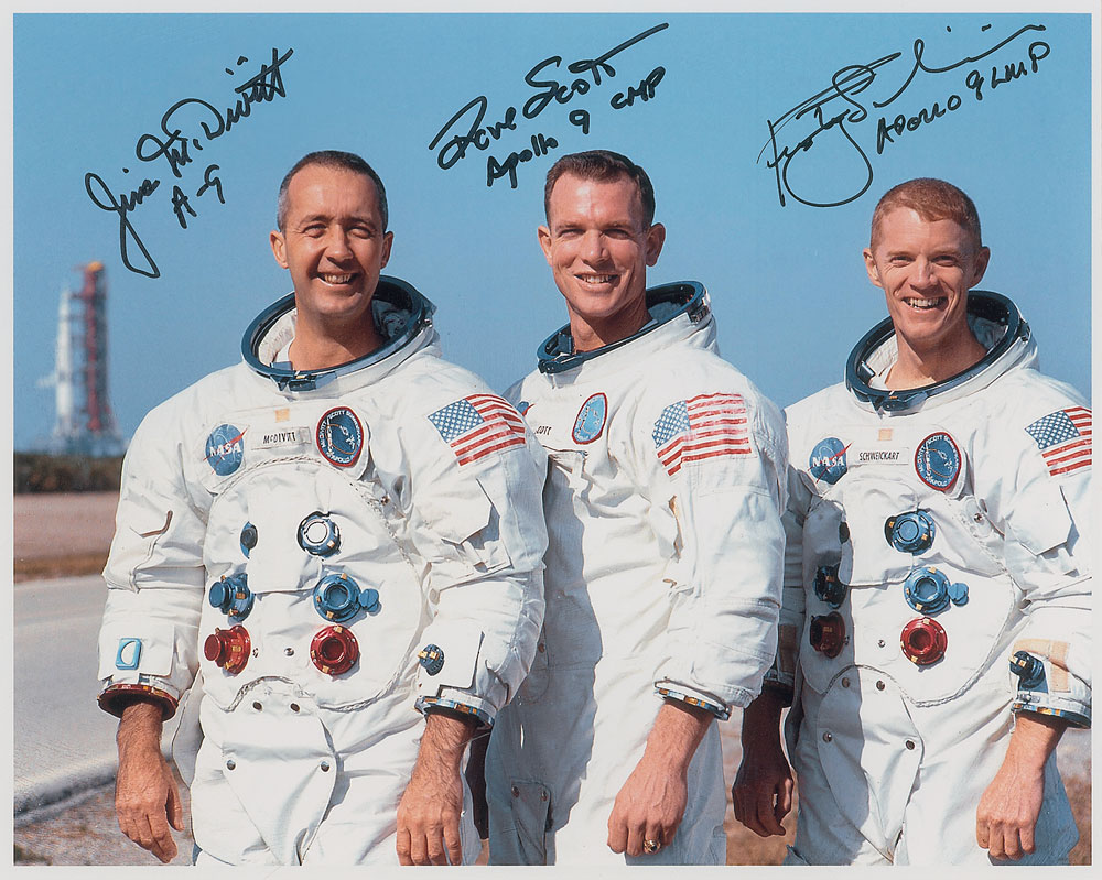 Lot #9245 Apollo 9 Signed Photograph