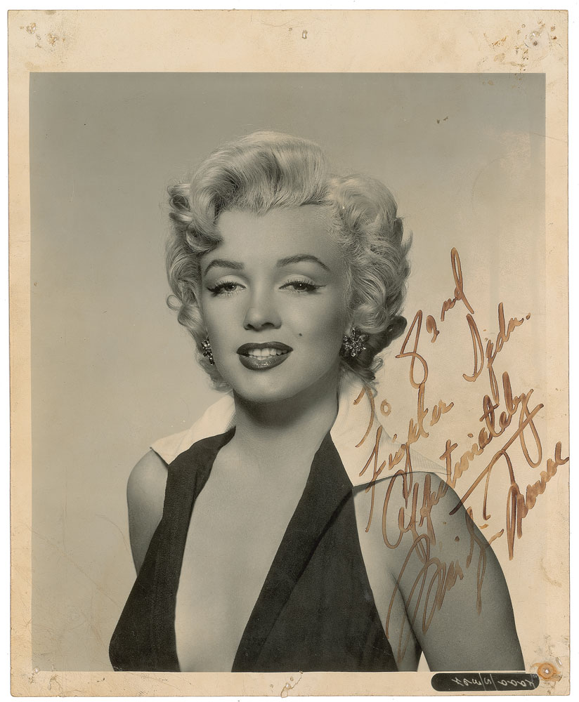 Lot #2487 Marilyn Monroe Signed Photograph
