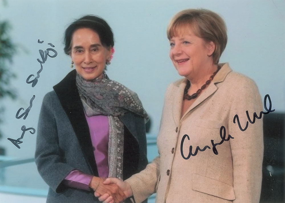 Lot #292 Aung San Suu Kyi and Angela Merkel