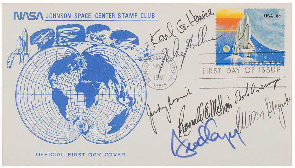 Lot #9513 Space Shuttle Astronauts Signed Cover
