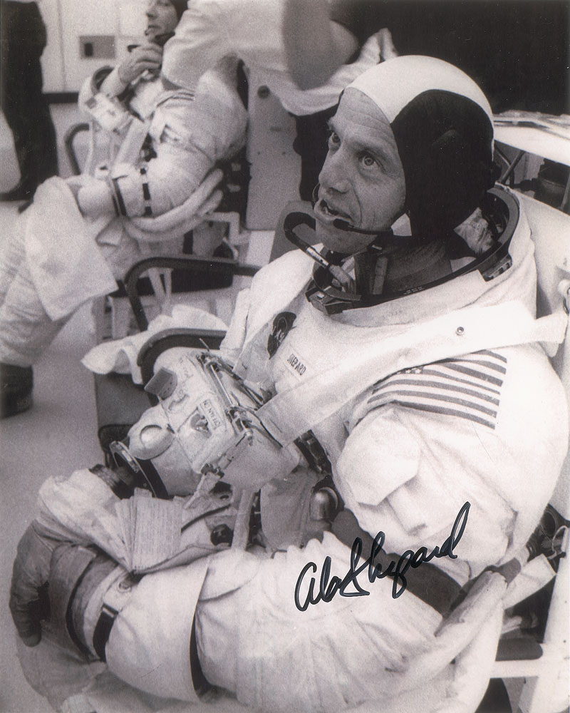 Lot #9388 Alan Shepard Signed Photograph