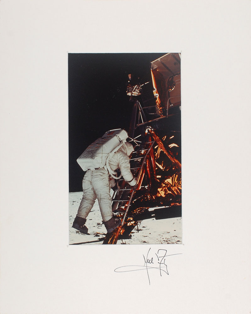Lot #9284 Neil Armstrong Twice-Signed Photograph
