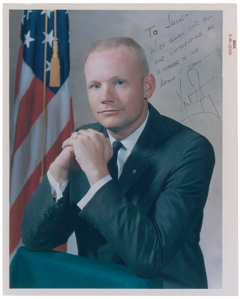 Lot #9283 Neil Armstrong Signed Photograph