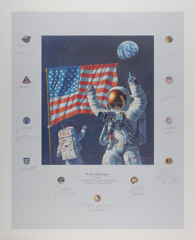 Lot #9195 Apollo Astronauts Signed Lithograph