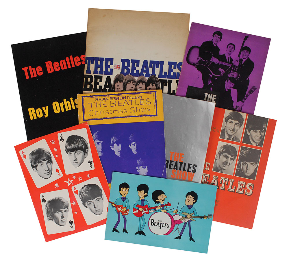 Lot #2052 Collection of Eight Beatles Programs
