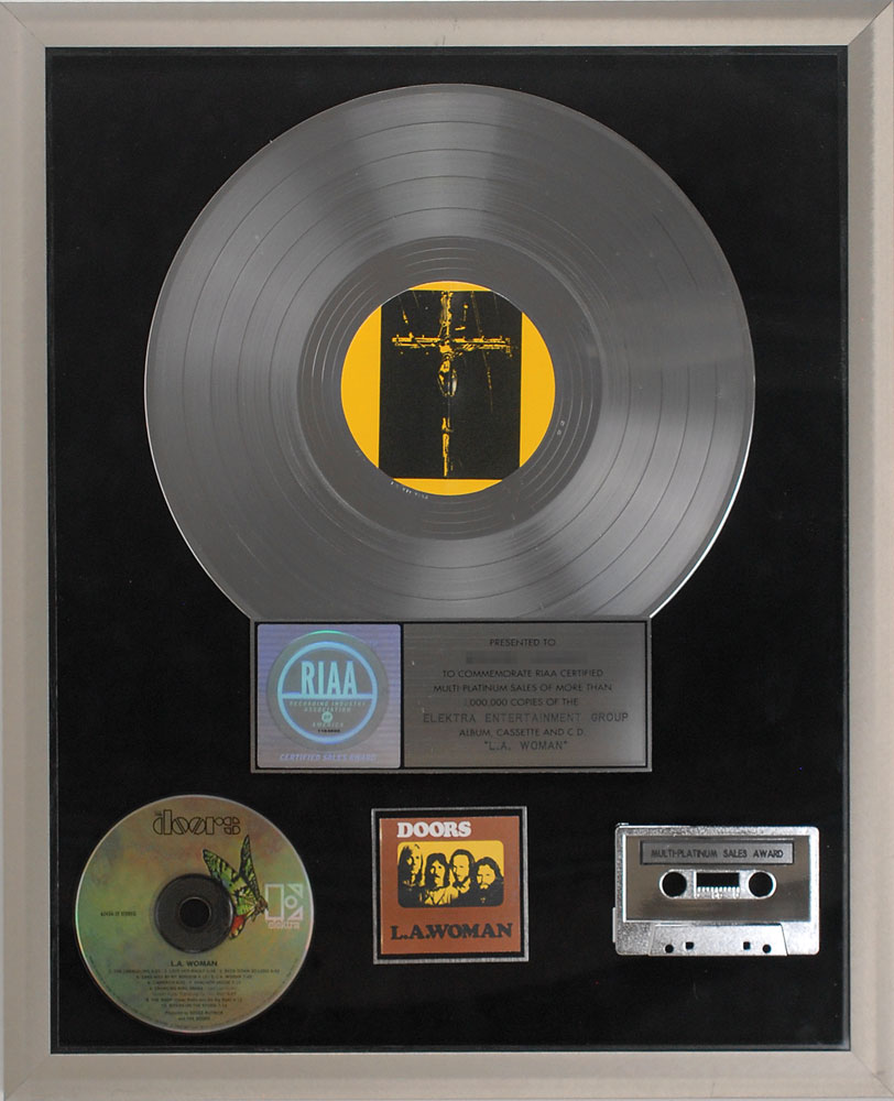 Lot #2123 The Doors: L. A. Woman Sales Award