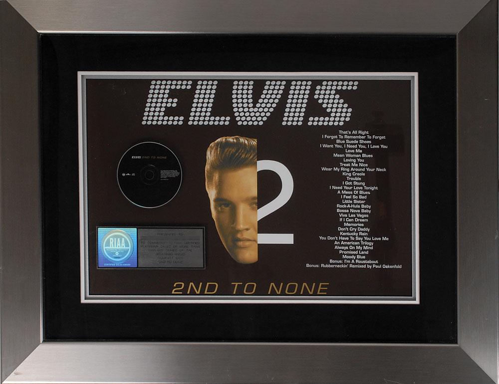 Lot #2086 Elvis Presley: 2nd to None Sales Award