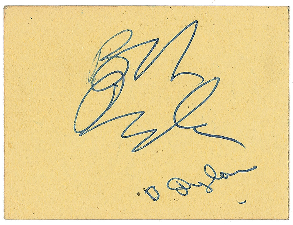 Lot #2093 Bob Dylan Signature