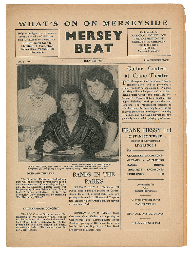 Lot #2048 Mersey Beat 1961 Newspaper